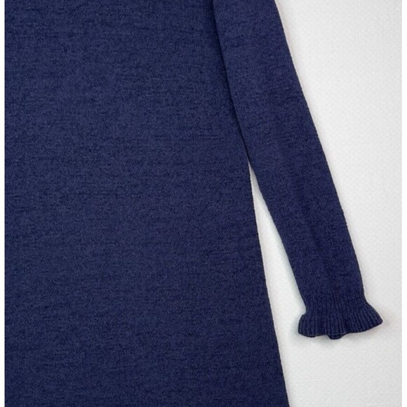 Lilly Pulitzer Galen Sweater Dress Navy Blue Medium Knit Ruffle Cuff Knee Length - Picture 5 of 12